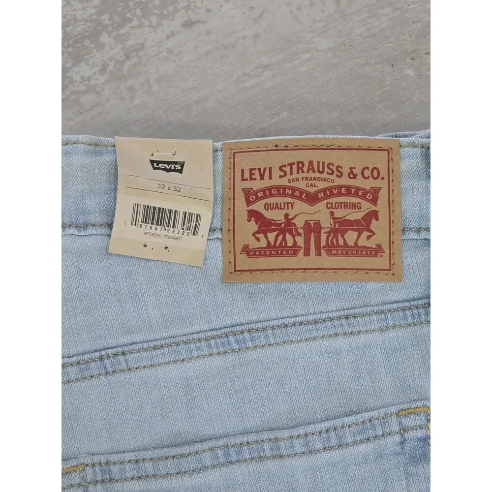 Levi's 725 High Rise Bootcut Jeans Women's NWT Size 32 Light Wash Frayed Raw Hem